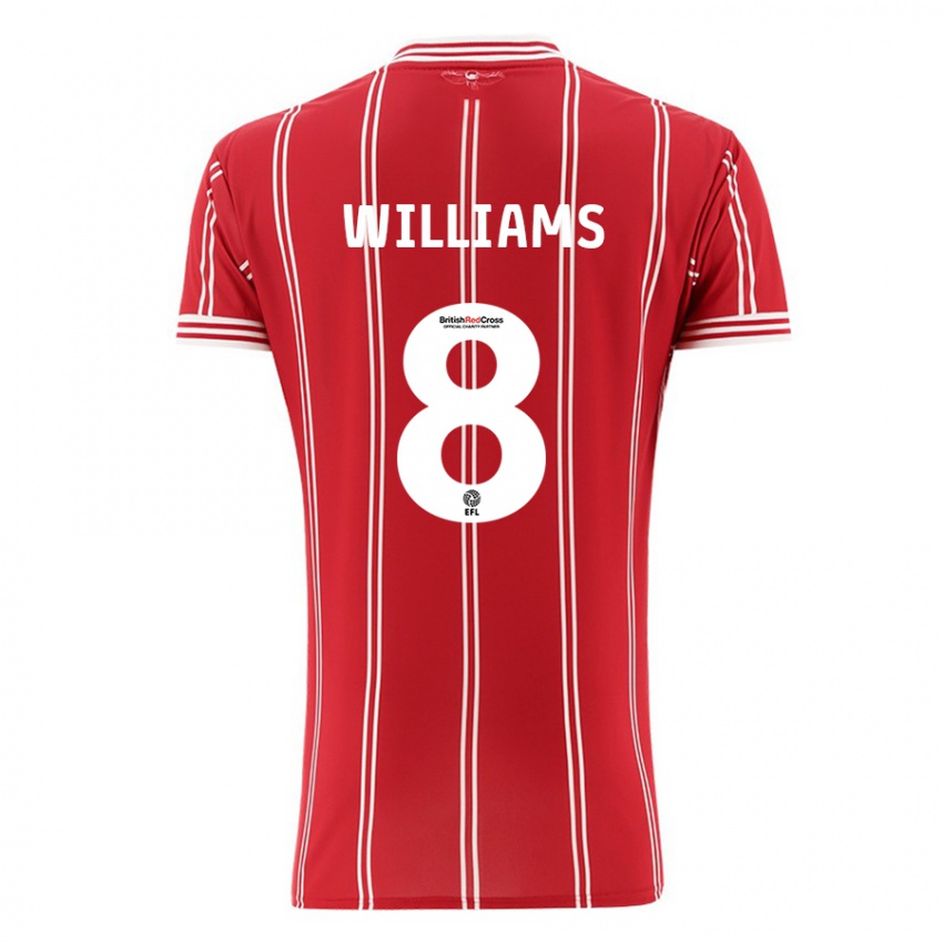 Herren Joe Williams #8 Rot Heimtrikot Trikot 2023/24 T-Shirt Belgien