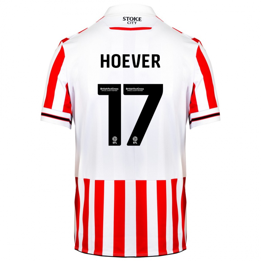 Herren Ki-Jana Hoever #17 Rot-Weiss Heimtrikot Trikot 2023/24 T-Shirt Belgien