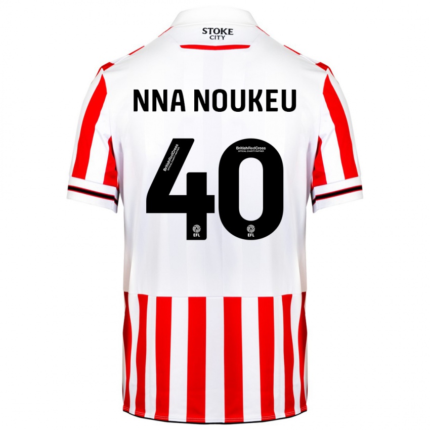 Heren Blondy Nna Noukeu #40 Rood Wit Thuisshirt Thuistenue 2023/24 T-Shirt België