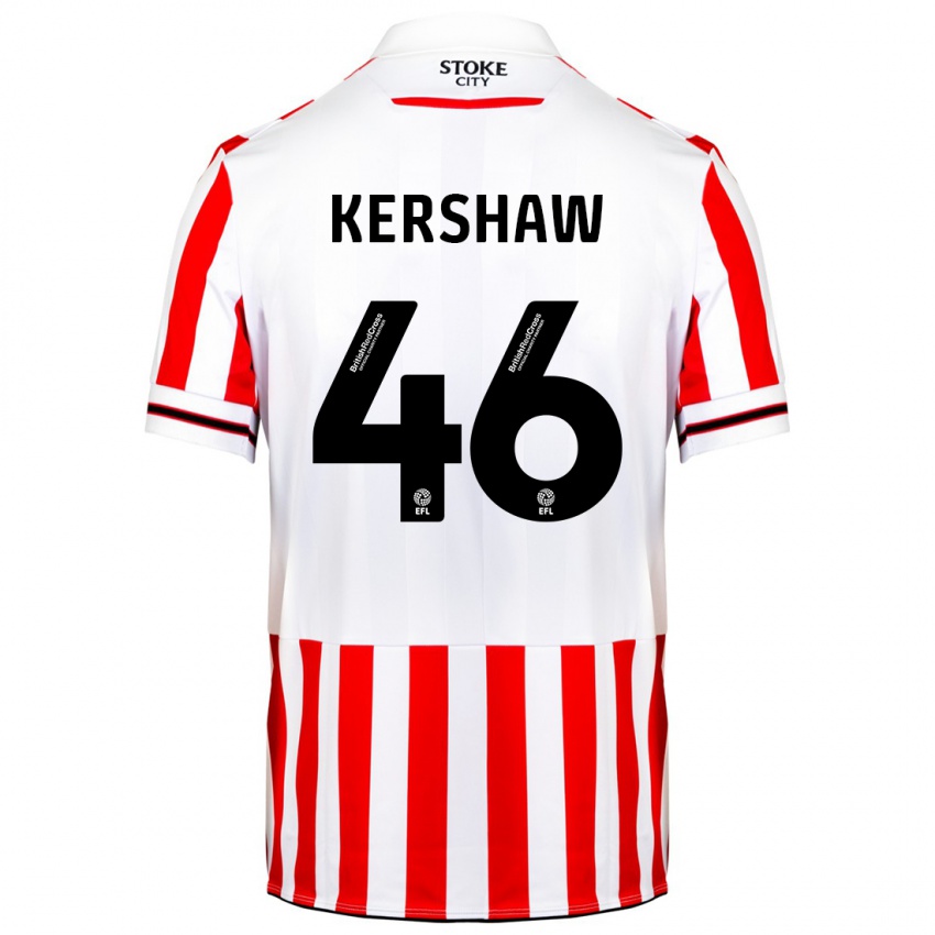 Heren Ben Kershaw #46 Rood Wit Thuisshirt Thuistenue 2023/24 T-Shirt België
