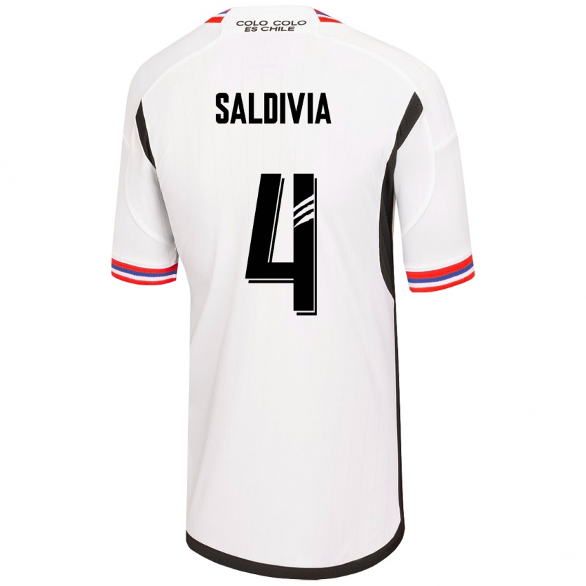 Herren Alan Saldivia #4 Weiß Heimtrikot Trikot 2023/24 T-Shirt Belgien