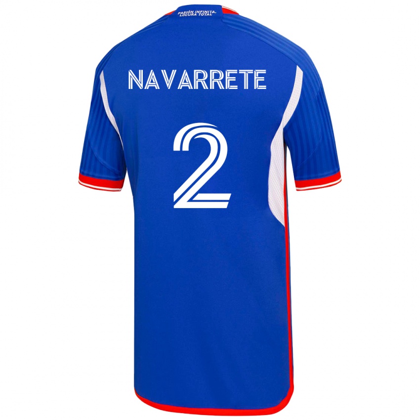 Herren Daniel Navarrete #2 Blau Heimtrikot Trikot 2023/24 T-Shirt Belgien