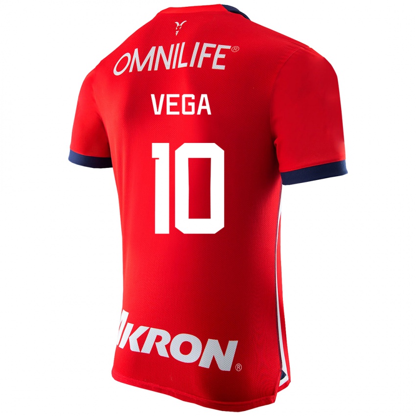 Herren Alexis Vega #10 Rot Heimtrikot Trikot 2023/24 T-Shirt Belgien