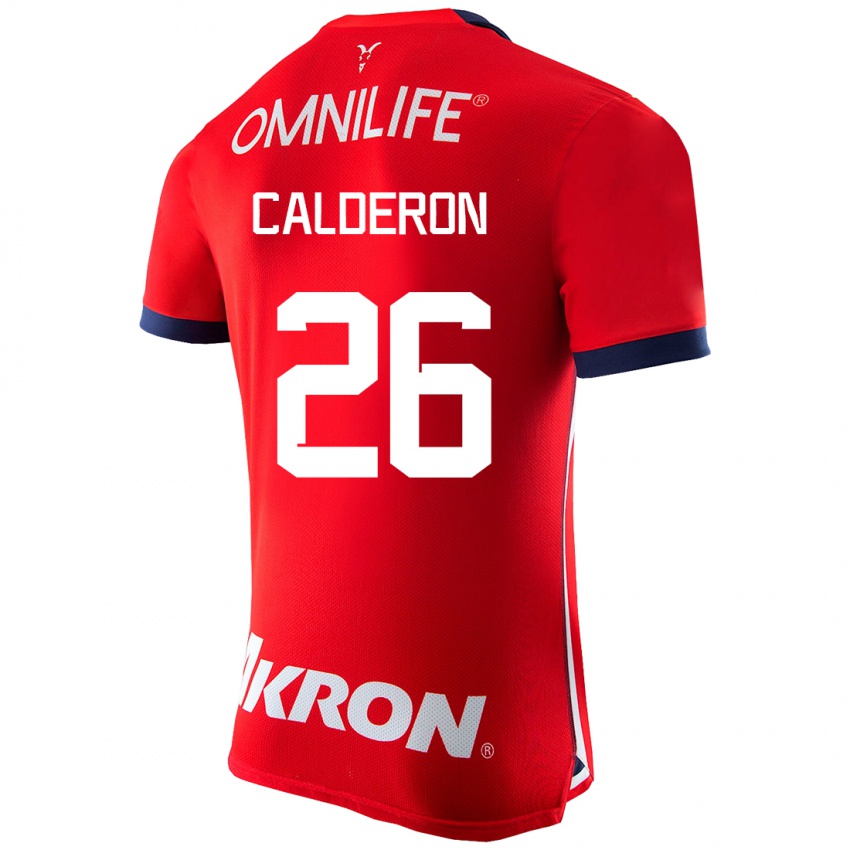 Herren Cristian Calderón #26 Rot Heimtrikot Trikot 2023/24 T-Shirt Belgien