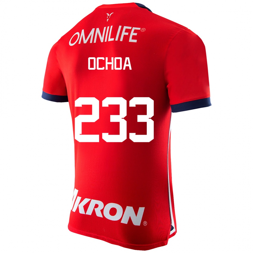 Herren Diego Ochoa #233 Rot Heimtrikot Trikot 2023/24 T-Shirt Belgien
