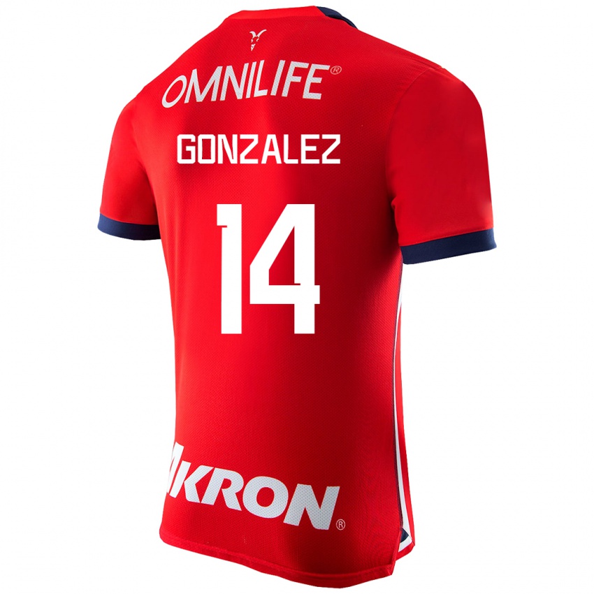 Herren Ivonne González #14 Rot Heimtrikot Trikot 2023/24 T-Shirt Belgien