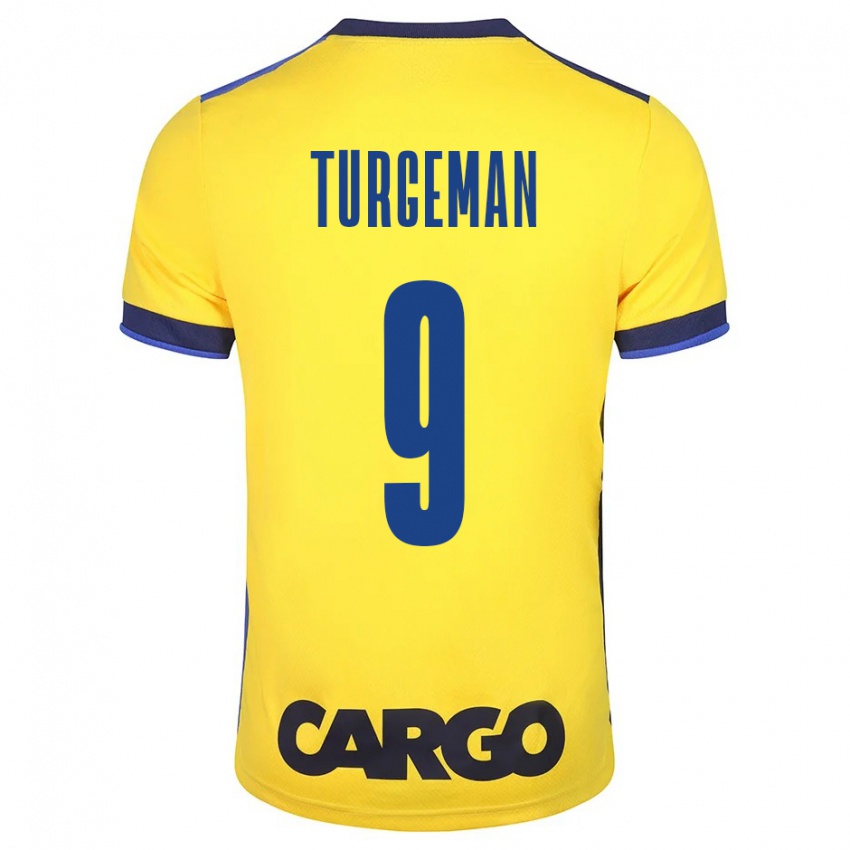 Herren Dor Turgeman #9 Gelb Heimtrikot Trikot 2023/24 T-Shirt Belgien
