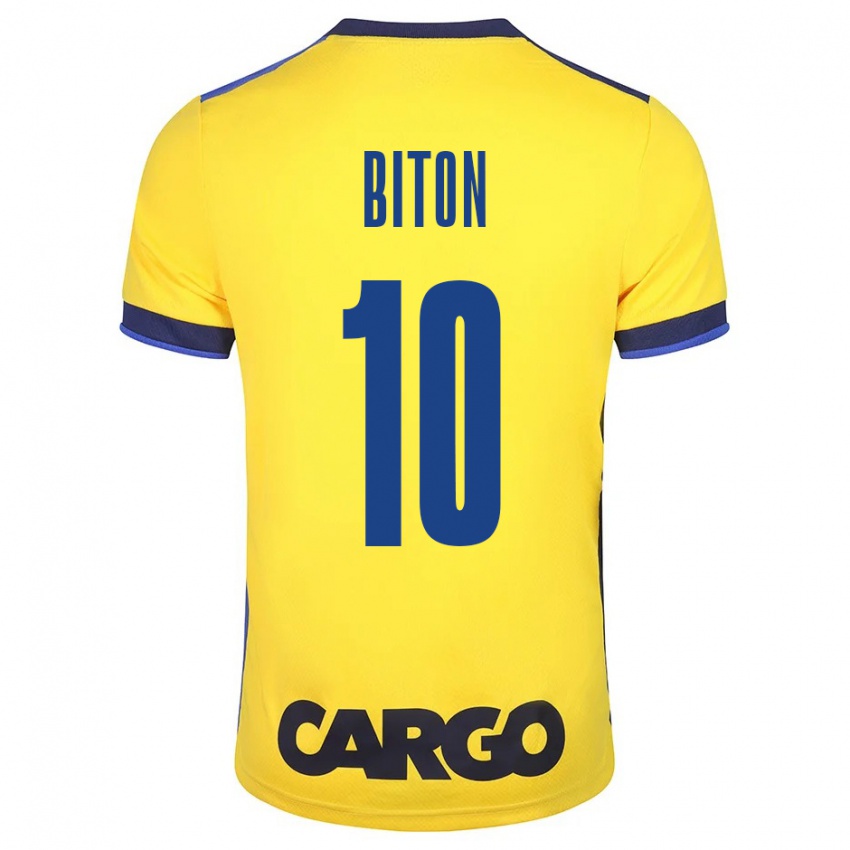 Herren Dan Biton #10 Gelb Heimtrikot Trikot 2023/24 T-Shirt Belgien