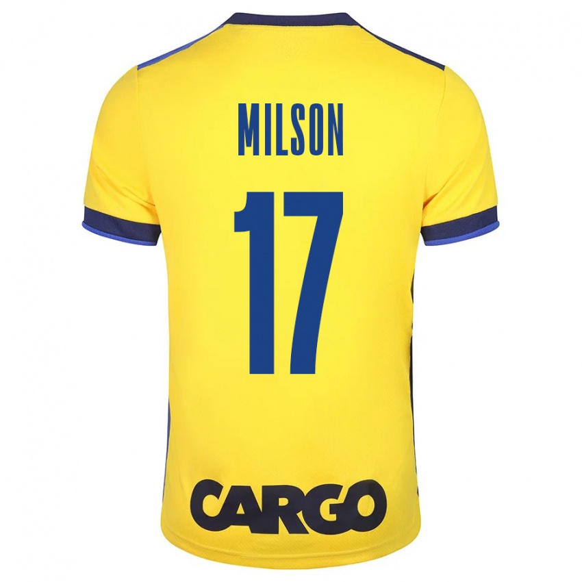 Herren Milson #17 Gelb Heimtrikot Trikot 2023/24 T-Shirt Belgien