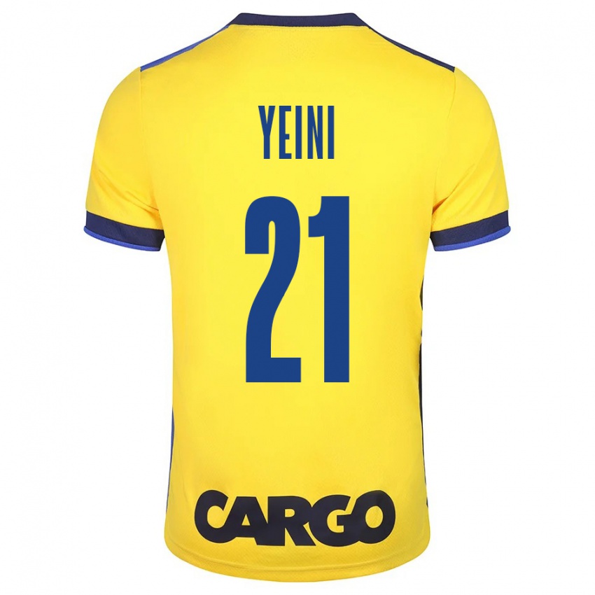 Heren Sheran Yeini #21 Geel Thuisshirt Thuistenue 2023/24 T-Shirt België
