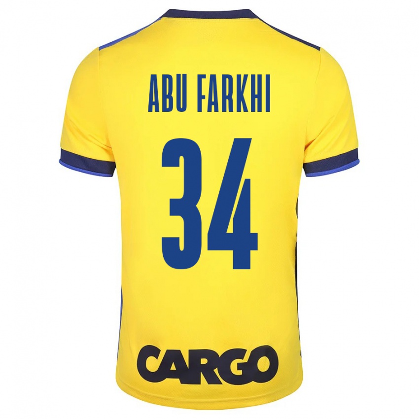 Herren Sayed Abu Farkhi #34 Gelb Heimtrikot Trikot 2023/24 T-Shirt Belgien
