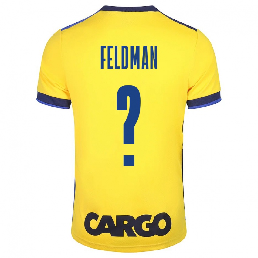 Herren Ron Feldman #0 Gelb Heimtrikot Trikot 2023/24 T-Shirt Belgien