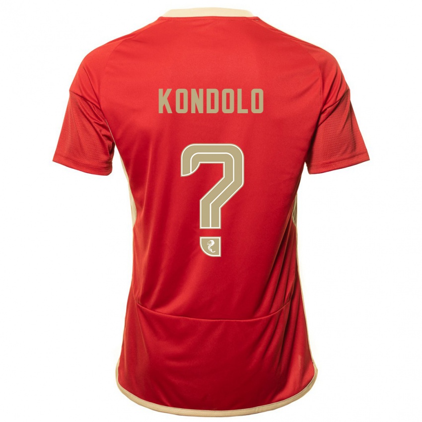 Herren Christovie Kondolo #0 Rot Heimtrikot Trikot 2023/24 T-Shirt Belgien