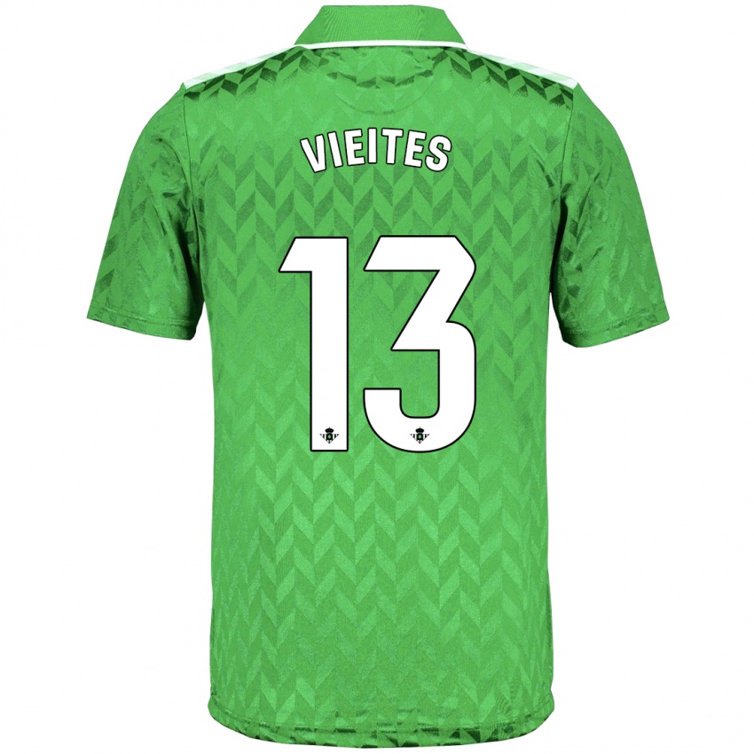 Herren Fran Vieites #13 Grün Auswärtstrikot Trikot 2023/24 T-Shirt Belgien