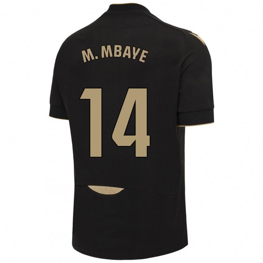 Herren Momo Mbaye #14 Schwarz Auswärtstrikot Trikot 2023/24 T-Shirt Belgien