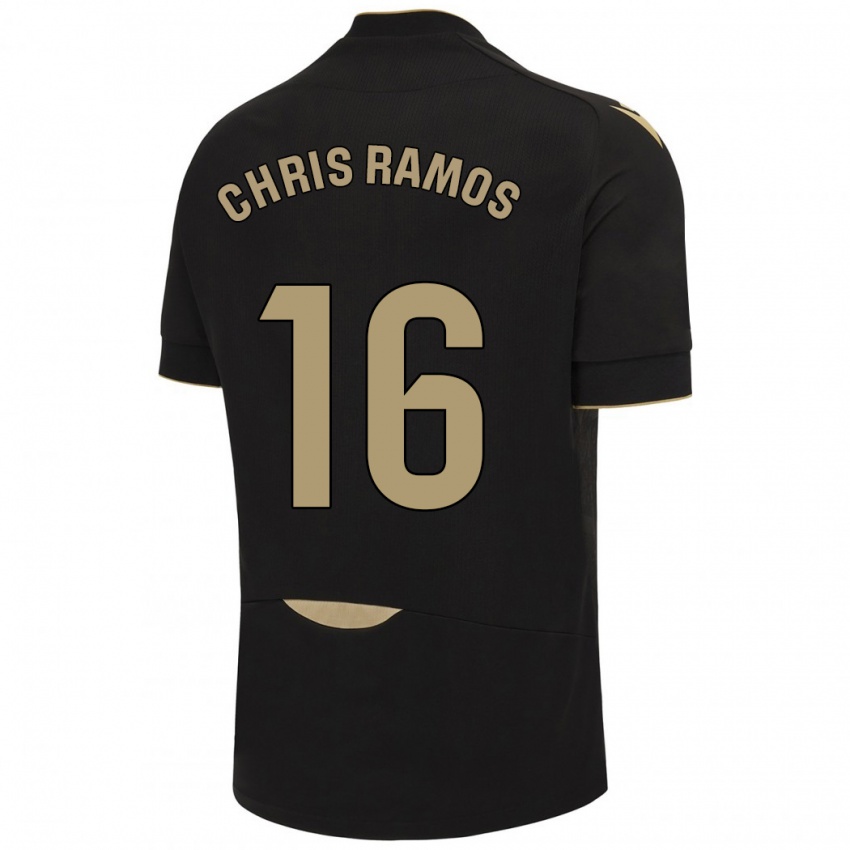 Herren Chris Ramos #16 Schwarz Auswärtstrikot Trikot 2023/24 T-Shirt Belgien