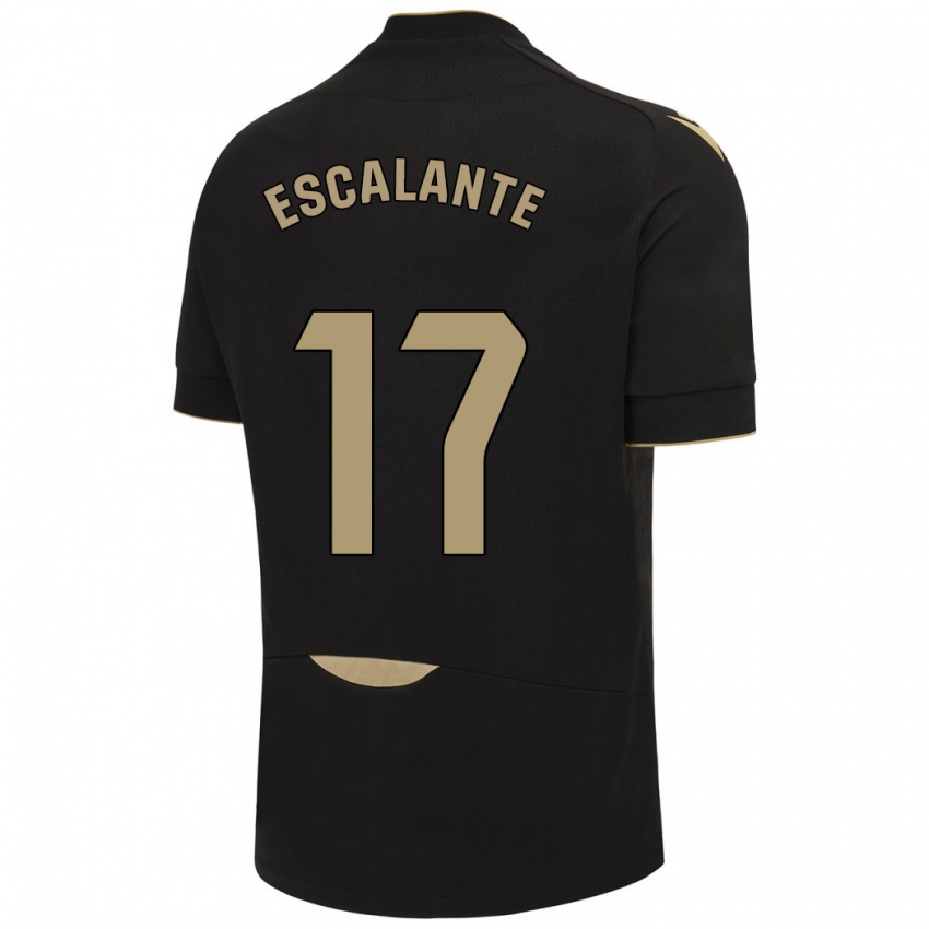 Herren Gonzalo Escalante #17 Schwarz Auswärtstrikot Trikot 2023/24 T-Shirt Belgien