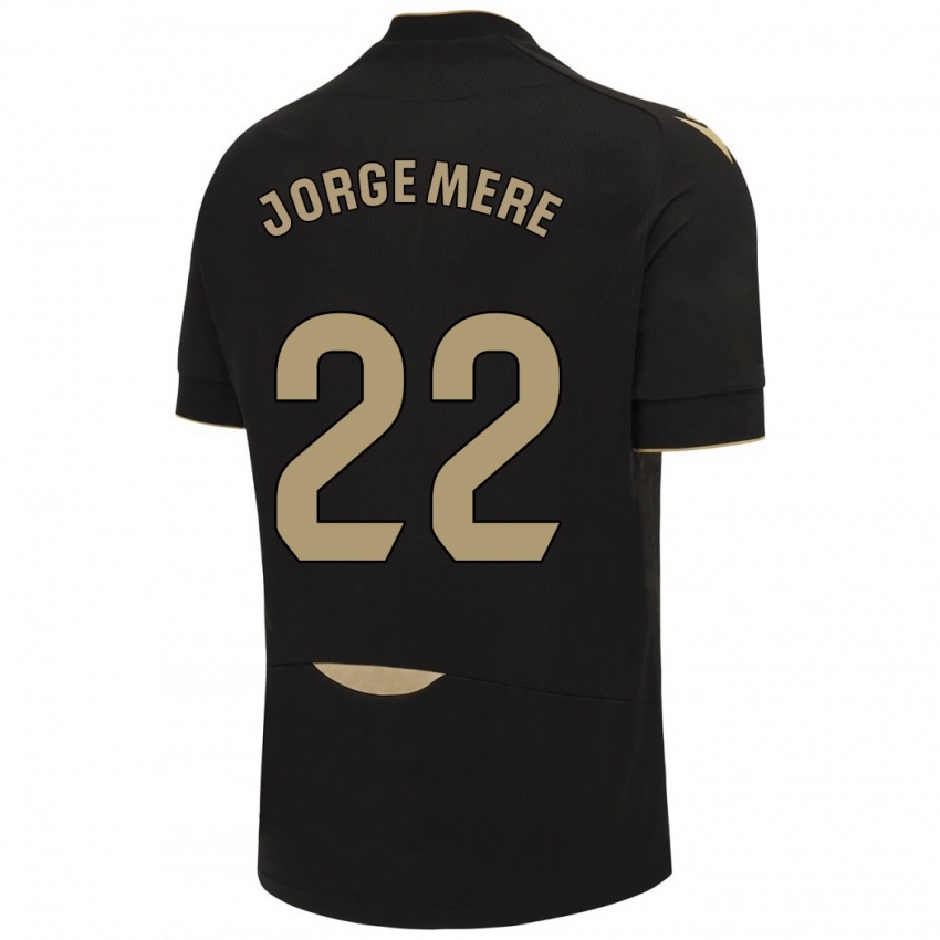 Herren Jorge Meré #22 Schwarz Auswärtstrikot Trikot 2023/24 T-Shirt Belgien