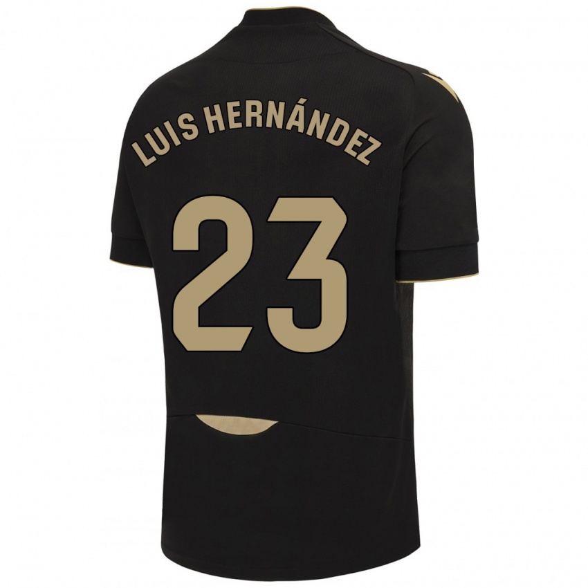 Herren Luis Hernández #23 Schwarz Auswärtstrikot Trikot 2023/24 T-Shirt Belgien