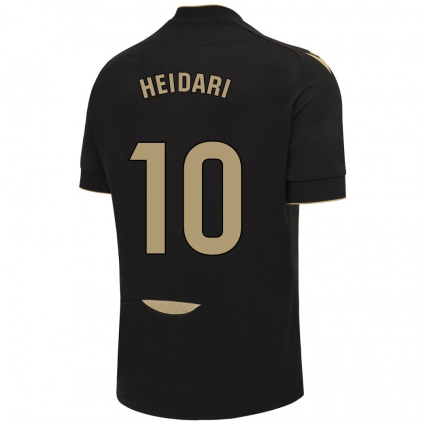 Herren Arman Heidari #10 Schwarz Auswärtstrikot Trikot 2023/24 T-Shirt Belgien