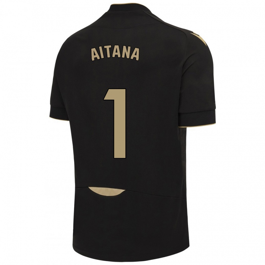 Herren Aitana #1 Schwarz Auswärtstrikot Trikot 2023/24 T-Shirt Belgien