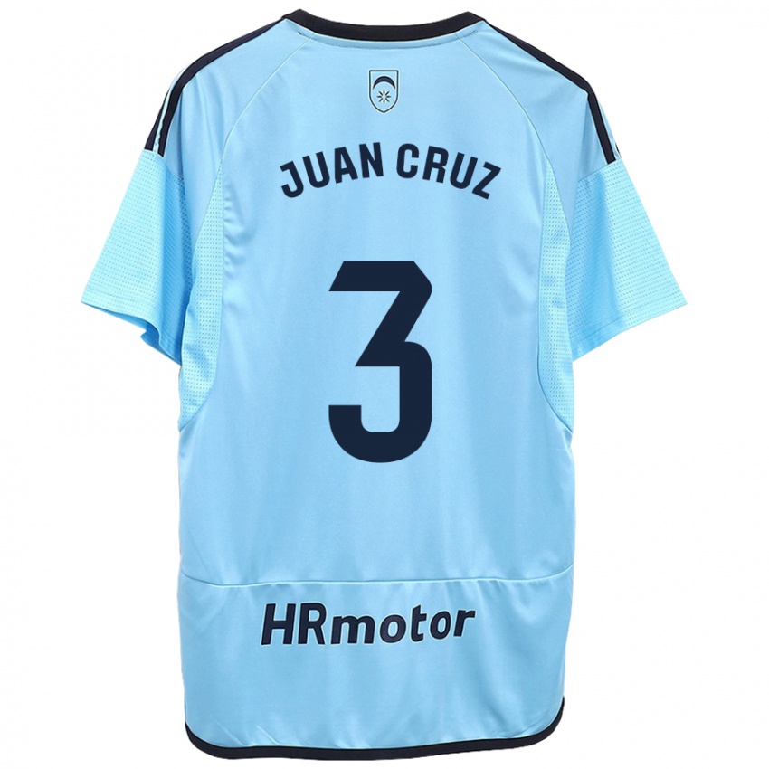 Heren Juan Cruz #3 Blauw Uitshirt Uittenue 2023/24 T-Shirt België