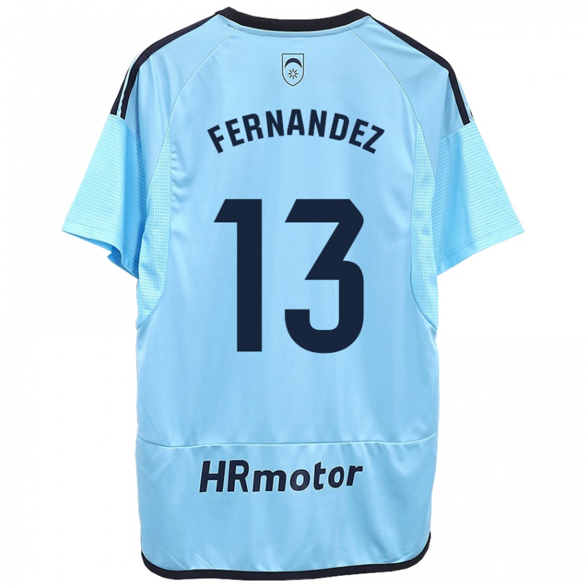 Heren Aitor Fernández #13 Blauw Uitshirt Uittenue 2023/24 T-Shirt België
