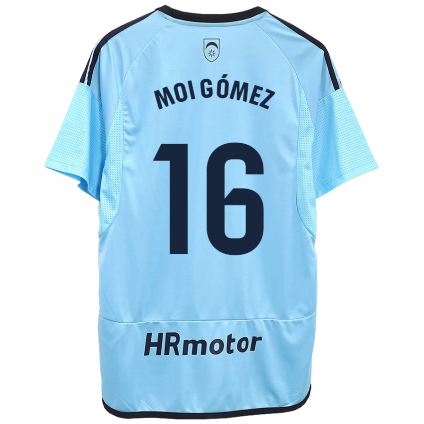 Heren Moi Gomez #16 Blauw Uitshirt Uittenue 2023/24 T-Shirt België