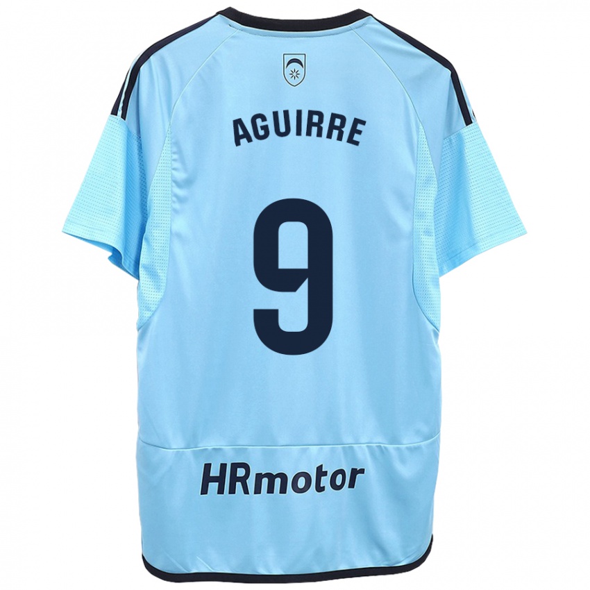 Homme Maillot Jorge Aguirre #9 Bleu Tenues Extérieur 2023/24 T-Shirt Belgique