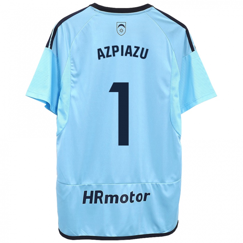 Homme Maillot Nahia Azpiazu Moreno #1 Bleu Tenues Extérieur 2023/24 T-Shirt Belgique