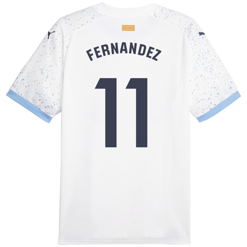 Herren Valery Fernández #11 Weiß Auswärtstrikot Trikot 2023/24 T-Shirt Belgien
