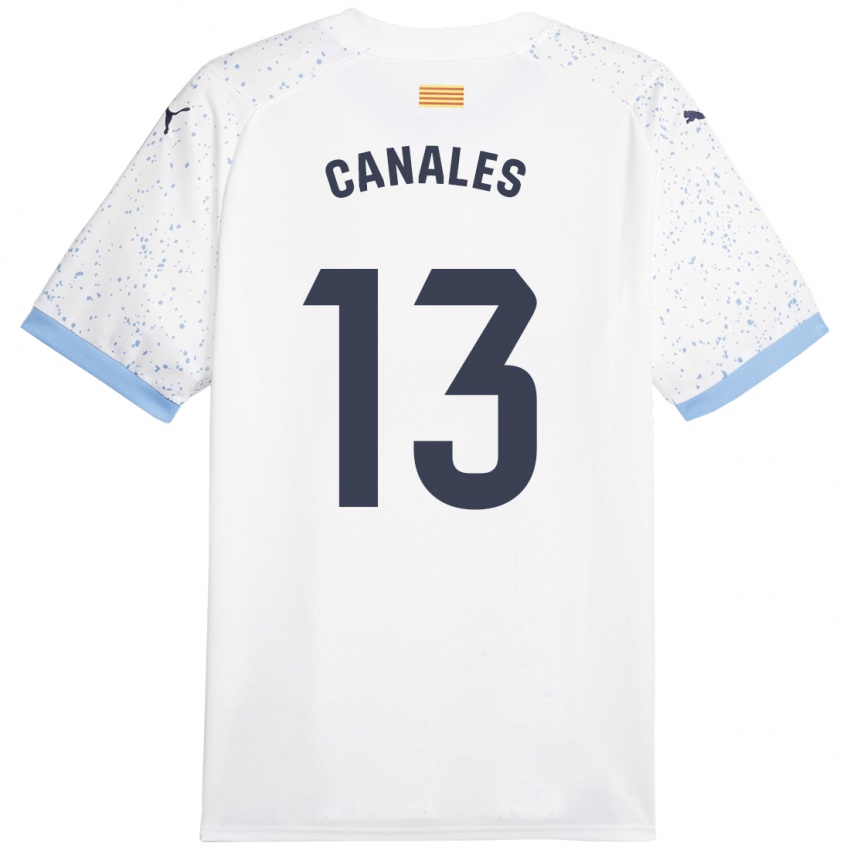 Herren Juanvi Canales #13 Weiß Auswärtstrikot Trikot 2023/24 T-Shirt Belgien