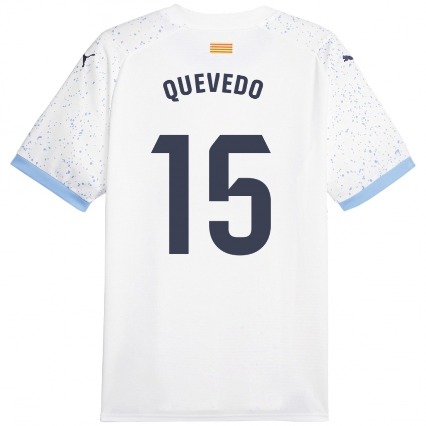 Herren Erik Quevedo #15 Weiß Auswärtstrikot Trikot 2023/24 T-Shirt Belgien