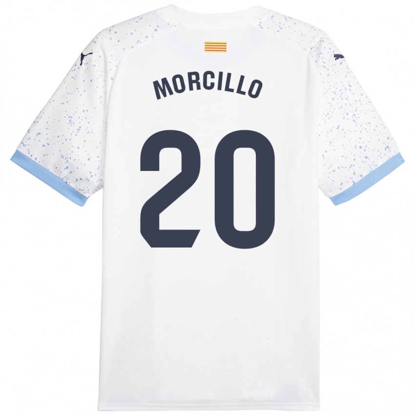 Herren Luis Morcillo #20 Weiß Auswärtstrikot Trikot 2023/24 T-Shirt Belgien