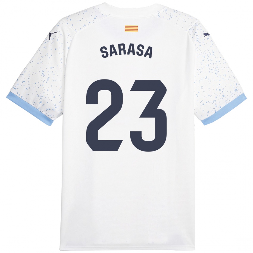 Herren Javier Sarasa #23 Weiß Auswärtstrikot Trikot 2023/24 T-Shirt Belgien