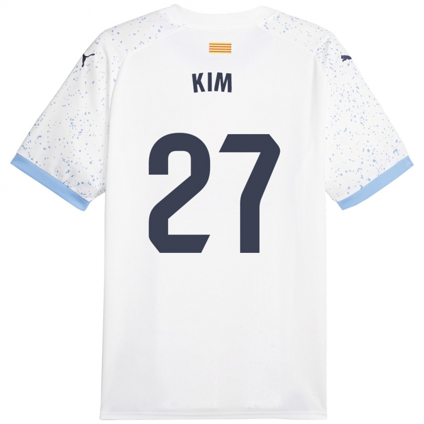 Herren Min-Su Kim #27 Weiß Auswärtstrikot Trikot 2023/24 T-Shirt Belgien