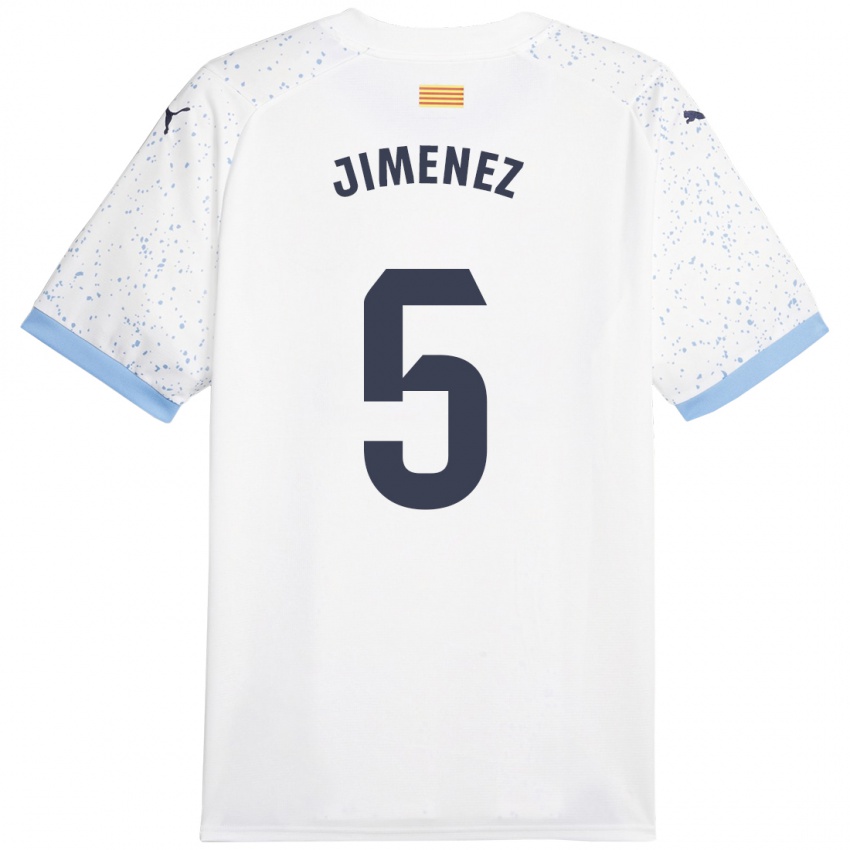 Herren Ángela Jiménez #5 Weiß Auswärtstrikot Trikot 2023/24 T-Shirt Belgien