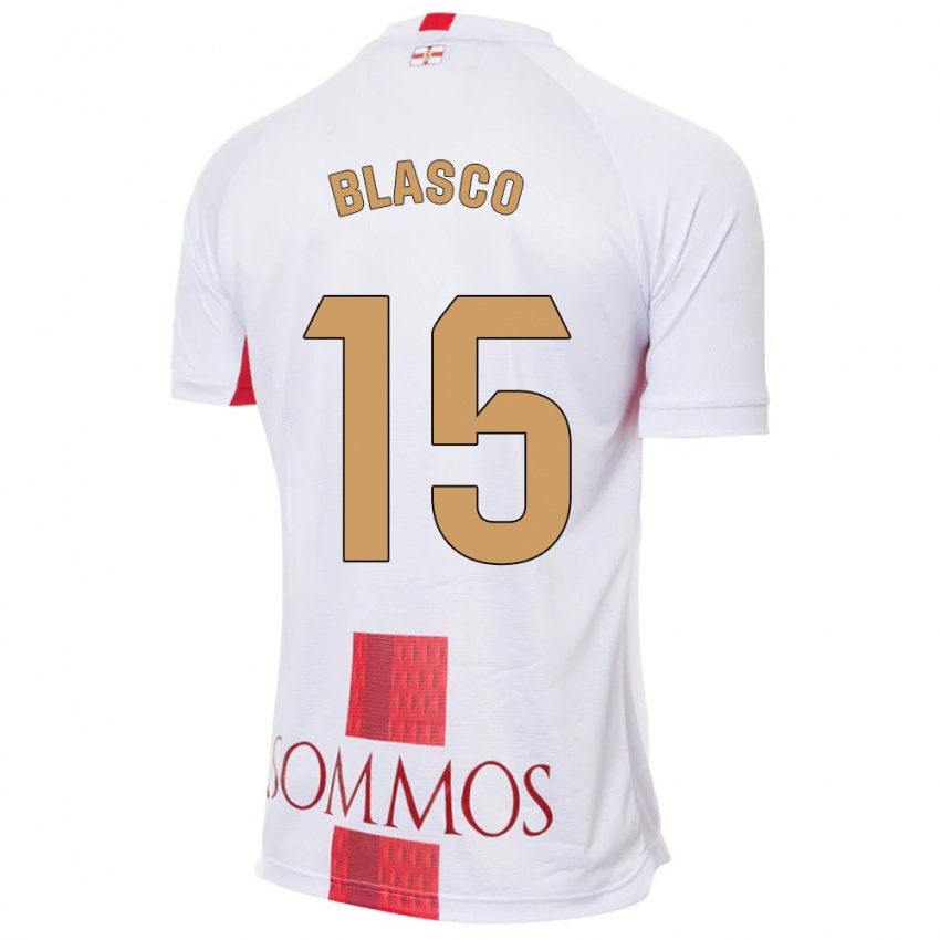 Herren Jeremy Blasco #15 Weiß Auswärtstrikot Trikot 2023/24 T-Shirt Belgien