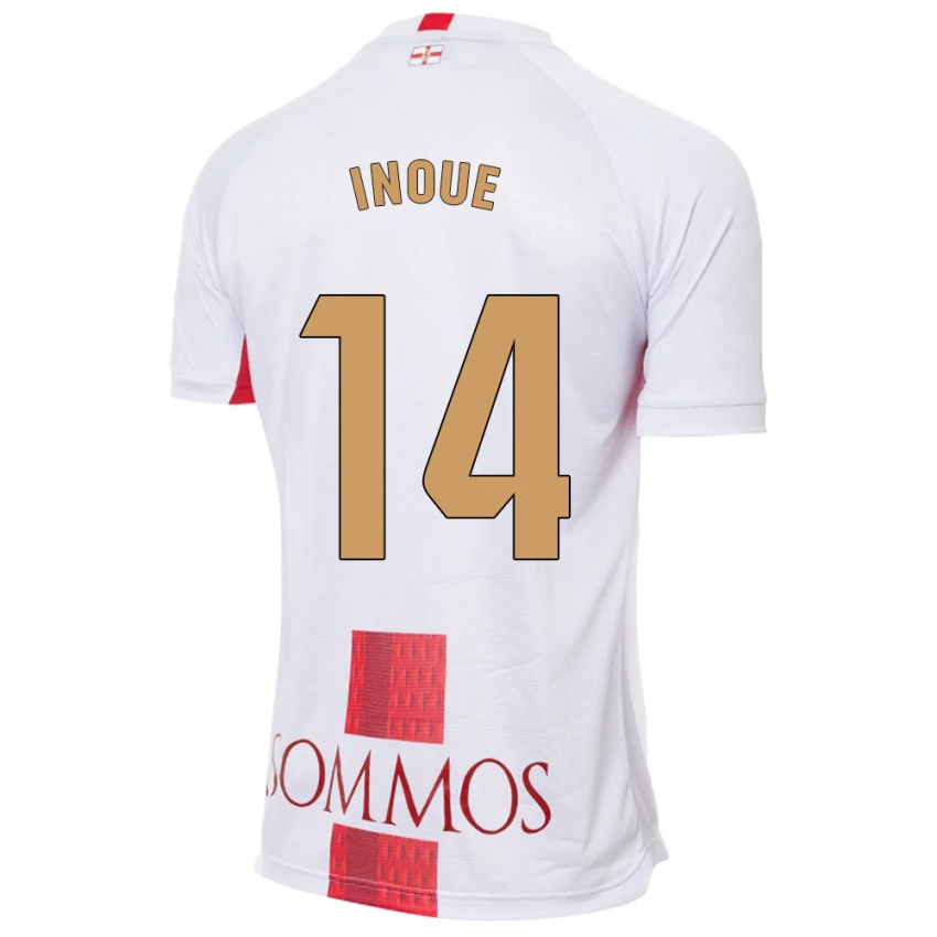 Herren Moe Inoue #14 Weiß Auswärtstrikot Trikot 2023/24 T-Shirt Belgien