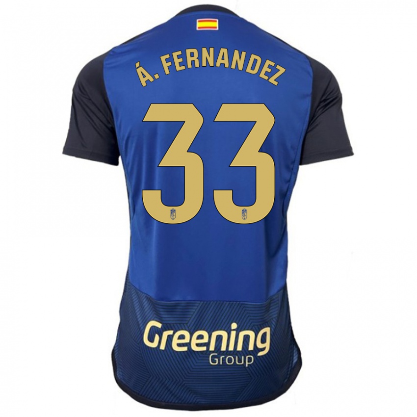 Herren Álvaro Fernández #33 Marine Auswärtstrikot Trikot 2023/24 T-Shirt Belgien