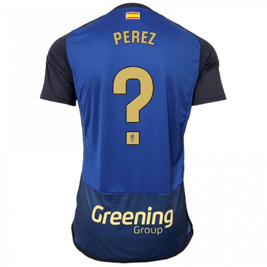 Herren Marco Pérez #0 Marine Auswärtstrikot Trikot 2023/24 T-Shirt Belgien