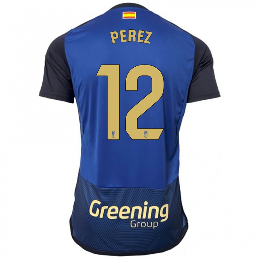 Herren Alba Pérez #12 Marine Auswärtstrikot Trikot 2023/24 T-Shirt Belgien