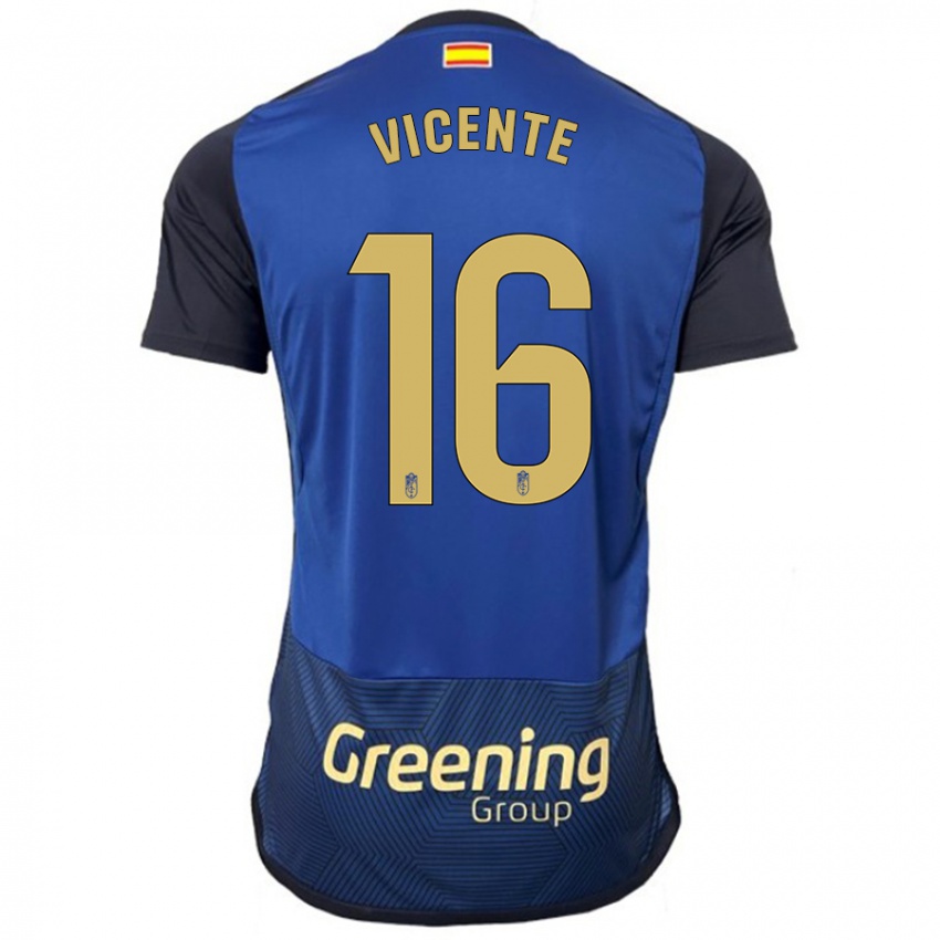 Herren Nerea Vicente #16 Marine Auswärtstrikot Trikot 2023/24 T-Shirt Belgien