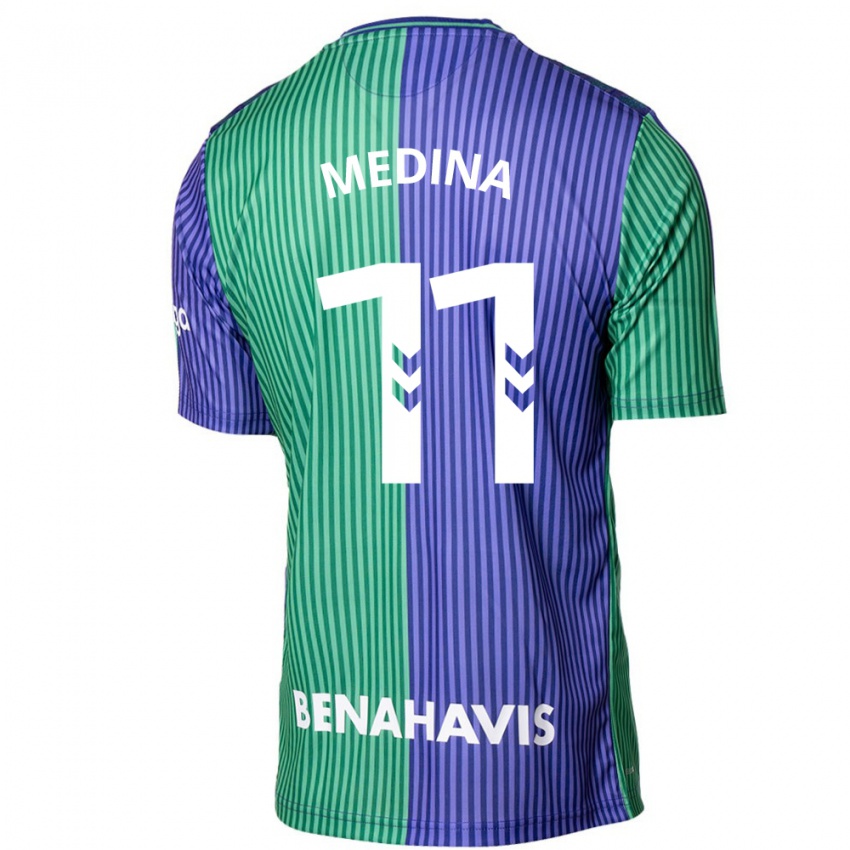 Herren Kevin Medina #11 Grün Blau Auswärtstrikot Trikot 2023/24 T-Shirt Belgien