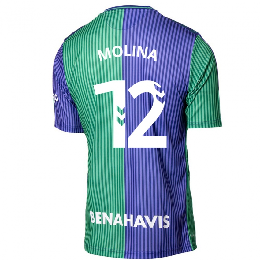 Herren Manu Molina #12 Grün Blau Auswärtstrikot Trikot 2023/24 T-Shirt Belgien
