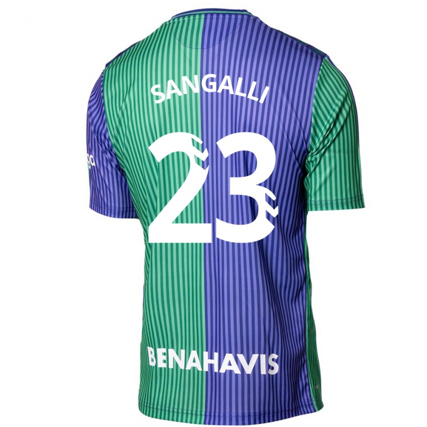 Herren Luca Sangalli #23 Grün Blau Auswärtstrikot Trikot 2023/24 T-Shirt Belgien