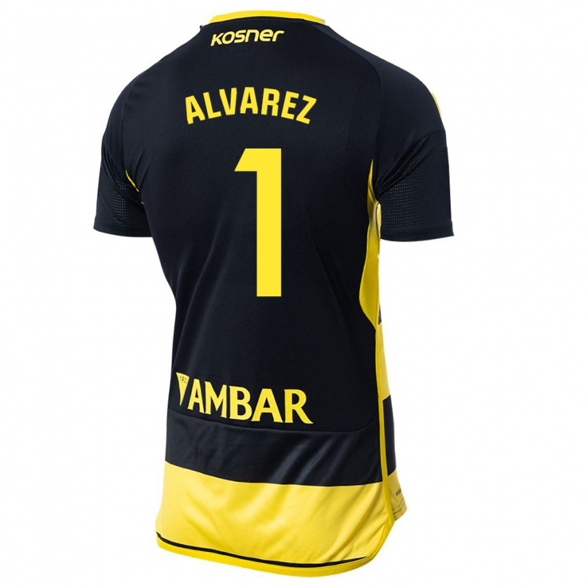 Herren Cristian Álvarez #1 Schwarz Gelb Auswärtstrikot Trikot 2023/24 T-Shirt Belgien
