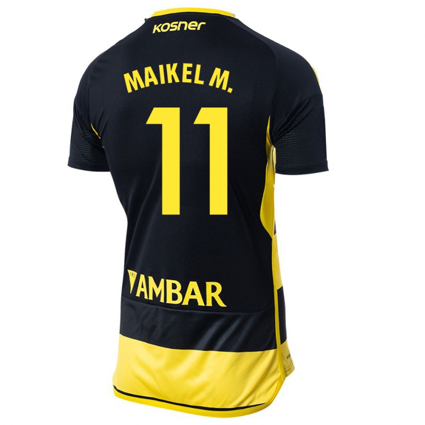 Herren Maikel Mesa #11 Schwarz Gelb Auswärtstrikot Trikot 2023/24 T-Shirt Belgien