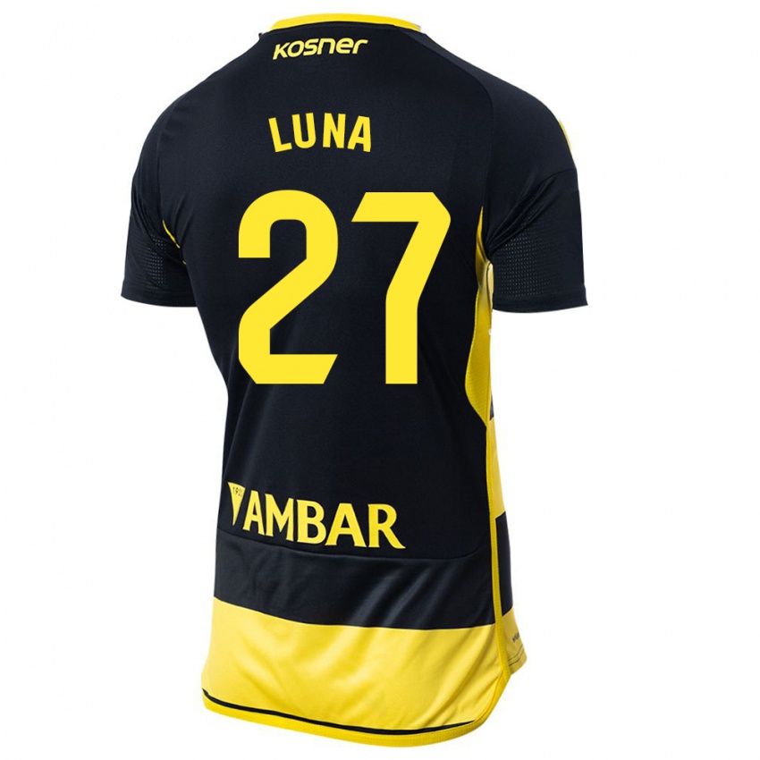 Herren Marcos Luna #27 Schwarz Gelb Auswärtstrikot Trikot 2023/24 T-Shirt Belgien