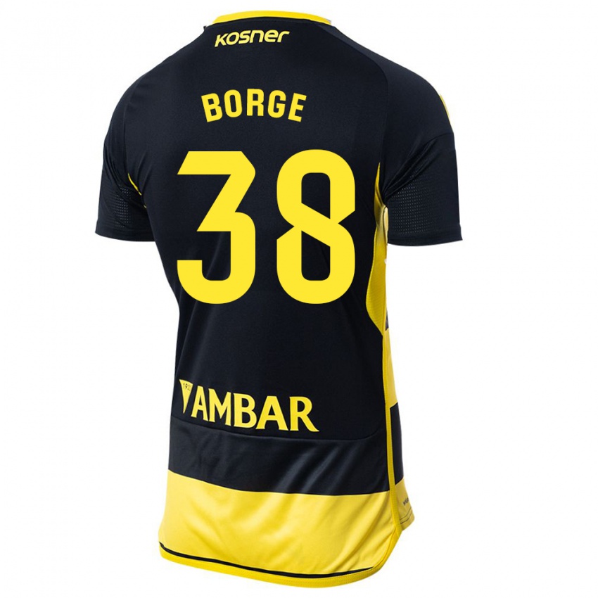 Herren Andrés Borge #38 Schwarz Gelb Auswärtstrikot Trikot 2023/24 T-Shirt Belgien